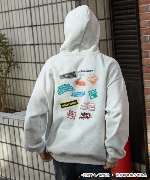 呪術廻戦(ジュジュツカイセン)の「【呪術廻戦】別注 プリント 刺繍 オーバーサイズ プルオーバー パーカー(パーカー・メンズ・オートミール/スミクロ/ネイビー・M/L)」の15枚目の写真