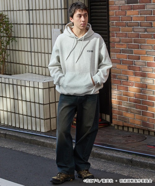 呪術廻戦(ジュジュツカイセン)の「【呪術廻戦】別注 プリント 刺繍 オーバーサイズ プルオーバー パーカー(パーカー・メンズ・オートミール/スミクロ/ネイビー・M/L)」の16枚目の写真