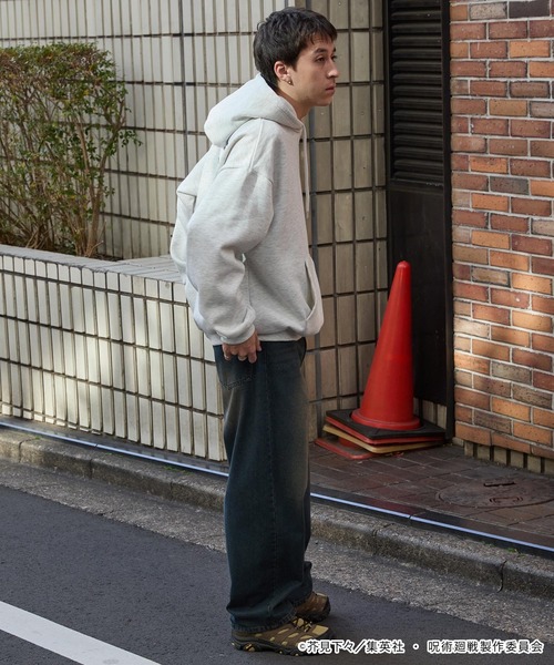 呪術廻戦(ジュジュツカイセン)の「【呪術廻戦】別注 プリント 刺繍 オーバーサイズ プルオーバー パーカー(パーカー・メンズ・オートミール/スミクロ/ネイビー・M/L)」の17枚目の写真