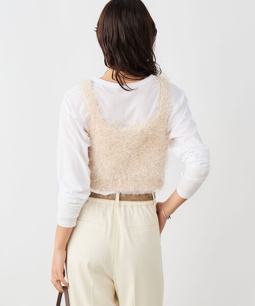 NOLLEY’S Sophi（ノーリーズソフィ）の「《手洗い可能》ラメシャギー2WAYビスチェ（ニット/セーター・レディース・シルバー/ベージュ・38）」の17枚目の写真