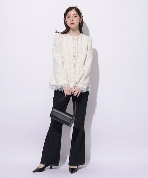 Rirandture（リランドチュール）の「ツィードペプラムジャケット（その他アウター・レディース・オフホワイト・1/2）」の8枚目の写真