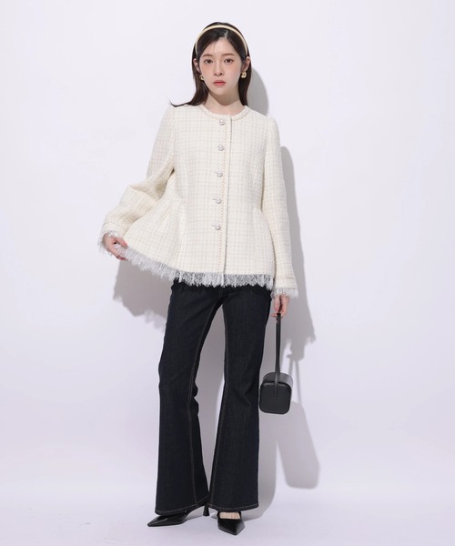 Rirandture（リランドチュール）の「ツィードペプラムジャケット（その他アウター・レディース・オフホワイト・1/2）」の14枚目の写真