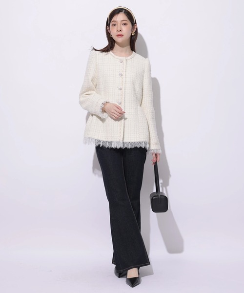 Rirandture（リランドチュール）の「ツィードペプラムジャケット（その他アウター・レディース・オフホワイト・1/2）」の16枚目の写真