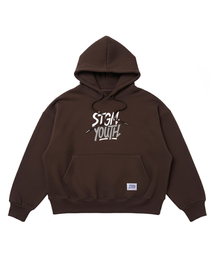 [STGM youth] TAG HOODIE BRN