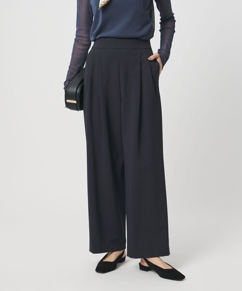 UNITED ARROWS(ユナイテッドアローズ)の「T/W ワイドパンツ ‐ウォッシャブル‐(スラックス・レディース・オフホワイト/ダークブラウン/ネイビー・38/36/34)」の12枚目の写真