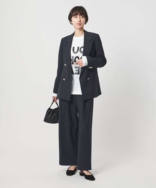 UNITED ARROWS(ユナイテッドアローズ)の「T/W ワイドパンツ ‐ウォッシャブル‐(スラックス・レディース・オフホワイト/ダークブラウン/ネイビー・38/36/34)」の15枚目の写真