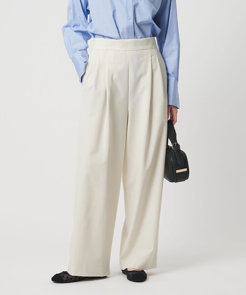 UNITED ARROWS(ユナイテッドアローズ)の「T/W ワイドパンツ ‐ウォッシャブル‐(スラックス・レディース・オフホワイト/ダークブラウン/ネイビー・38/36/34)」の16枚目の写真