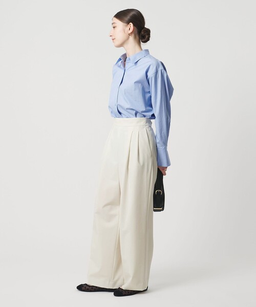 UNITED ARROWS(ユナイテッドアローズ)の「T/W ワイドパンツ ‐ウォッシャブル‐(スラックス・レディース・オフホワイト/ダークブラウン/ネイビー・38/36/34)」の17枚目の写真