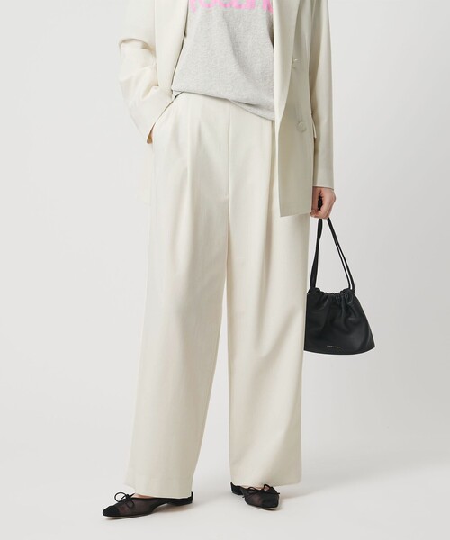 UNITED ARROWS(ユナイテッドアローズ)の「T/W ワイドパンツ ‐ウォッシャブル‐(スラックス・レディース・オフホワイト/ダークブラウン/ネイビー・38/36/34)」の18枚目の写真