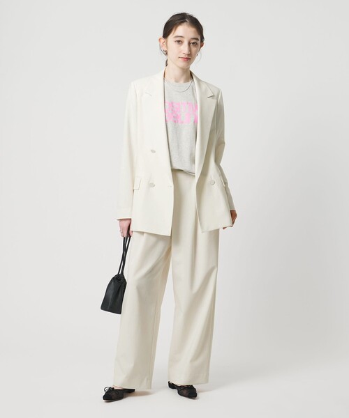 UNITED ARROWS(ユナイテッドアローズ)の「T/W ワイドパンツ ‐ウォッシャブル‐(スラックス・レディース・オフホワイト/ダークブラウン/ネイビー・38/36/34)」の19枚目の写真