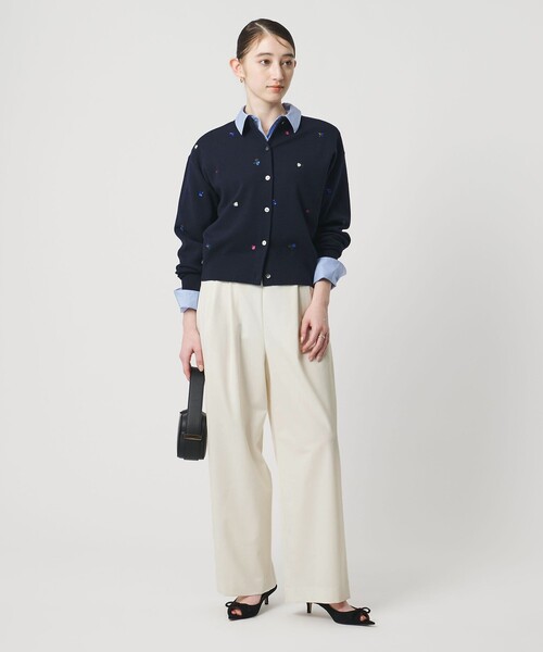 UNITED ARROWS(ユナイテッドアローズ)の「T/W ワイドパンツ ‐ウォッシャブル‐(スラックス・レディース・オフホワイト/ダークブラウン/ネイビー・38/36/34)」の20枚目の写真