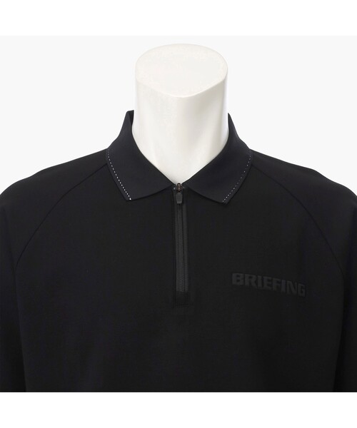 BRIEFING（ブリーフィング）の「【BRIEFING GOLF／ブリーフィングゴルフ】 MS MINI 3D LOGO HALFZIP POLO （リラックスフィット）（ポロシャツ・メンズ・ホワイト/ブラウン/グレー/ブラック・M/L）」の6枚目の写真