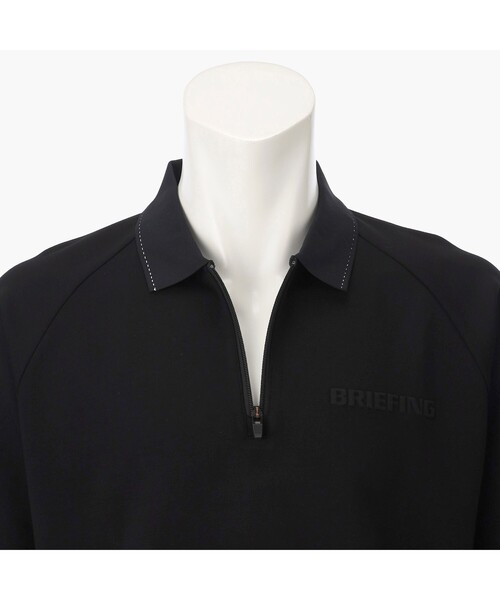 BRIEFING（ブリーフィング）の「【BRIEFING GOLF／ブリーフィングゴルフ】 MS MINI 3D LOGO HALFZIP POLO （リラックスフィット）（ポロシャツ・メンズ・ホワイト/ブラウン/グレー/ブラック・M/L）」の7枚目の写真