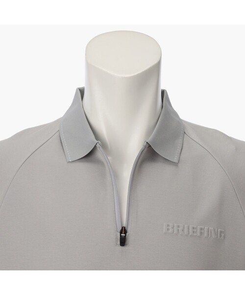 BRIEFING（ブリーフィング）の「【BRIEFING GOLF／ブリーフィングゴルフ】 MS MINI 3D LOGO HALFZIP POLO （リラックスフィット）（ポロシャツ・メンズ・ホワイト/ブラウン/グレー/ブラック・M/L）」の15枚目の写真