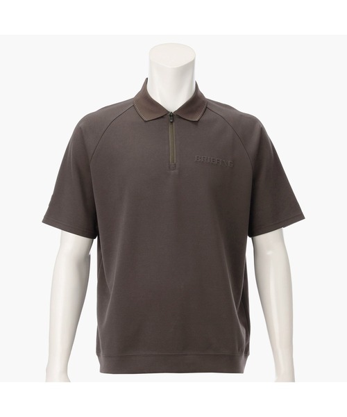 BRIEFING（ブリーフィング）の「【BRIEFING GOLF／ブリーフィングゴルフ】 MS MINI 3D LOGO HALFZIP POLO （リラックスフィット）（ポロシャツ・メンズ・ホワイト/ブラウン/グレー/ブラック・M/L）」の4枚目の写真