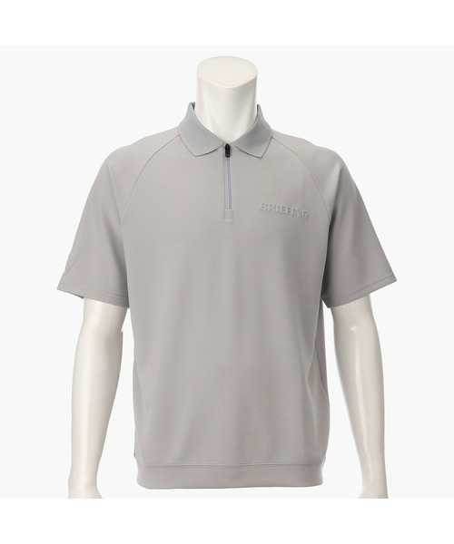 BRIEFING（ブリーフィング）の「【BRIEFING GOLF／ブリーフィングゴルフ】 MS MINI 3D LOGO HALFZIP POLO （リラックスフィット）（ポロシャツ・メンズ・ホワイト/ブラウン/グレー/ブラック・M/L）」の3枚目の写真