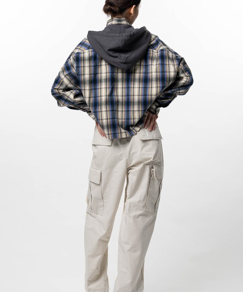 Maison MIHARA YASUHIRO(メゾンミハラヤスヒロ)の「Hoodie Combine Checkered Shirt(シャツ/ブラウス・レディース・ピンク/ブラック・36/38)」の13枚目の写真