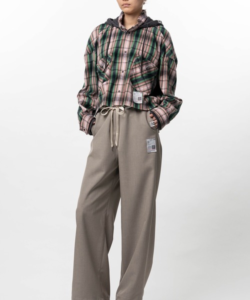 Maison MIHARA YASUHIRO(メゾンミハラヤスヒロ)の「Hoodie Combine Checkered Shirt(シャツ/ブラウス・レディース・ピンク/ブラック・36/38)」の18枚目の写真