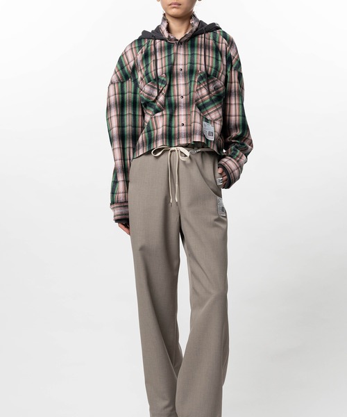 Maison MIHARA YASUHIRO(メゾンミハラヤスヒロ)の「Hoodie Combine Checkered Shirt(シャツ/ブラウス・レディース・ピンク/ブラック・36/38)」の19枚目の写真