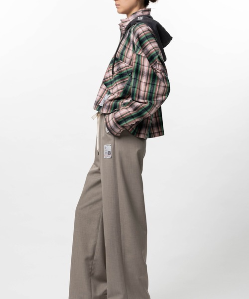 Maison MIHARA YASUHIRO(メゾンミハラヤスヒロ)の「Hoodie Combine Checkered Shirt(シャツ/ブラウス・レディース・ピンク/ブラック・36/38)」の20枚目の写真