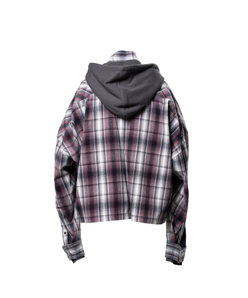 Hoodie Combine Checkered Shirt（シャツ/ブラウス）｜Maison MIHARA