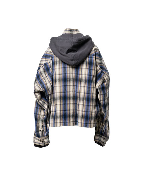 Maison MIHARA YASUHIRO(メゾンミハラヤスヒロ)の「Hoodie Combine Checkered Shirt(シャツ/ブラウス・レディース・ピンク/ブラック・36/38)」の9枚目の写真