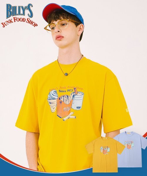 MAINBOOTH(メインブース)の「Billys Fast Food T-shirt(YELLOW)(Tシャツ/カットソー・メンズ・その他・1)」の1枚目の写真