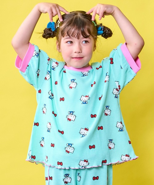 セール】【HELLO KITTY/ハローキティ】別注ワッフルTシャツ（Tシャツ