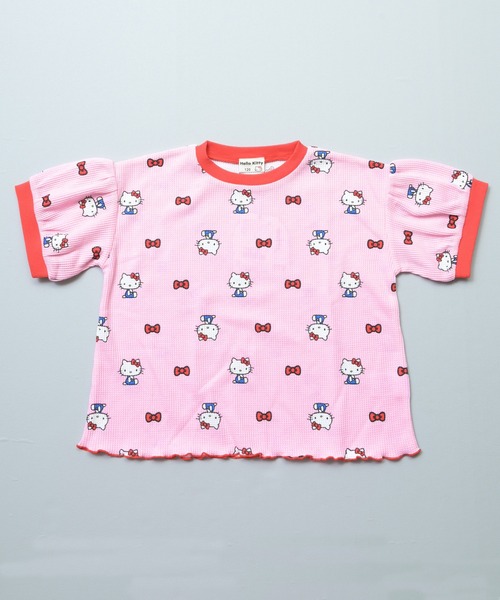 MARKEY'S(マーキーズ)の「【HELLO KITTY/ハローキティ】別注ワッフルTシャツ(Tシャツ/カットソー・キッズ・ピンク/パープル/ミント・100/130/120/110/95/90/80)」の8枚目の写真