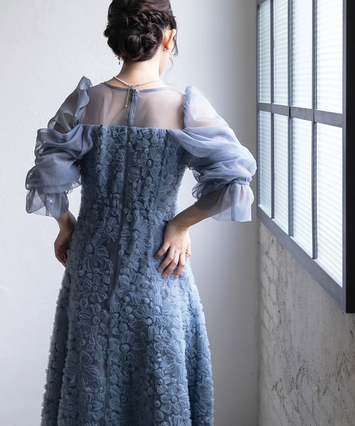 birei(ビレイ)の「ブルーミングレースチュールドレス(ドレス・レディース・ブルーグレー/ブラック/ピンク・M)」の20枚目の写真