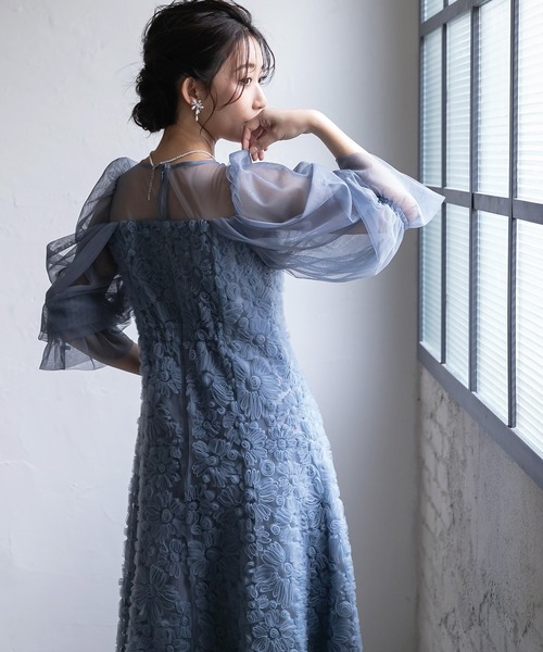birei(ビレイ)の「ブルーミングレースチュールドレス(ドレス・レディース・ブルーグレー/ブラック/ピンク・M)」の21枚目の写真