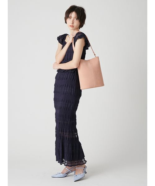 LILY BROWN（リリーブラウン）の「ステッチハンドルバケツバッグ（ショルダーバッグ・レディース・ブラック/ピンク/ライム・F）」の14枚目の写真