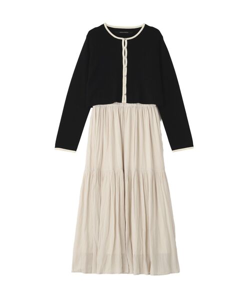 YECCA VECCA（イェッカヴェッカ）の「【2点SET】カーディガンセットワンピース（ワンピース・レディース・グレイッシュベージュ/ライトブルー/ブラック・FREE）」の7枚目の写真