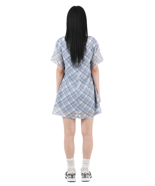 KATHARSIS(カタルシス)の「シフォンミニワンピースブルーチェック ONE SIZE(ワンピース・レディース・その他・ONE SIZE)」の5枚目の写真