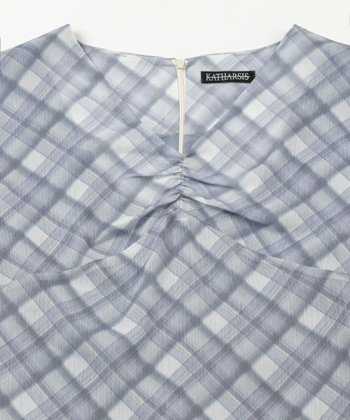 KATHARSIS(カタルシス)の「シフォンミニワンピースブルーチェック ONE SIZE(ワンピース・レディース・その他・ONE SIZE)」の9枚目の写真
