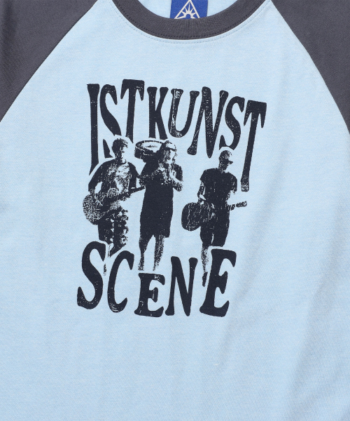 ISTKUNST(イストクンスト)の「SCENE BAND RAGLAN LS TEE_BLUE(IK2FSMT553A)(Tシャツ/カットソー・レディース・その他・M/S)」の4枚目の写真