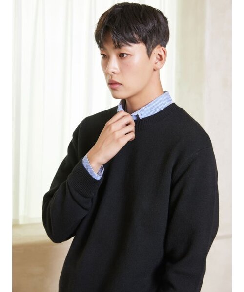 AYIHOLIC CASHMERE(アイホリックカシミア)の「キャッシュライクラウンドケーブルニット ブラック #5 COLOR(ニット/セーター・レディース・ブラック・L/M)」の1枚目の写真