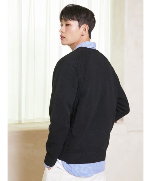 AYIHOLIC CASHMERE(アイホリックカシミア)の「キャッシュライクラウンドケーブルニット ブラック #5 COLOR(ニット/セーター・レディース・ブラック・L/M)」の4枚目の写真
