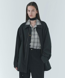 CULLNI | Three-Layer Taffeta Zip Up Short Coat(ステンカラーコート)