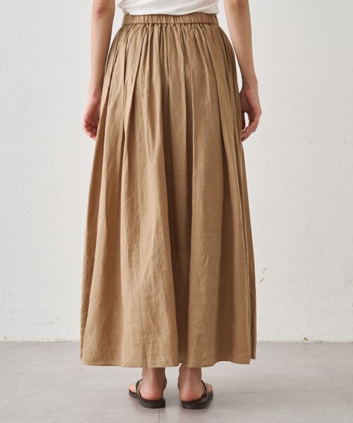 LOUNGEDRESS(ラウンジドレス)の「リネンタックギャザースカート(スカート・レディース・オフホワイト/ネイビー/キャメル/ブラック・FREE)」の13枚目の写真