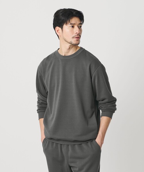 BEAUTY&YOUTH UNITED ARROWS（ビューティーアンドユースユナイテッドアローズ）の「【WEB限定 WARDROBE SMART】エアロノット スウェット/セットアップ対応【吸水速乾・UVカット】（スウェット・メンズ・ブラック/グレー/ダークグレー・L/M/S/XL）」の3枚目の写真