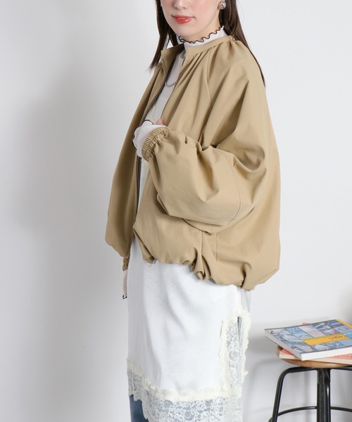 cepo（セポ）の「バルーンジップギャザーブルゾン（ブルゾン・レディース・チャコール/ベージュ/オフホワイト・M）」の10枚目の写真