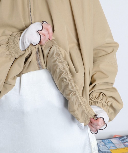 cepo（セポ）の「バルーンジップギャザーブルゾン（ブルゾン・レディース・チャコール/ベージュ/オフホワイト・M）」の18枚目の写真