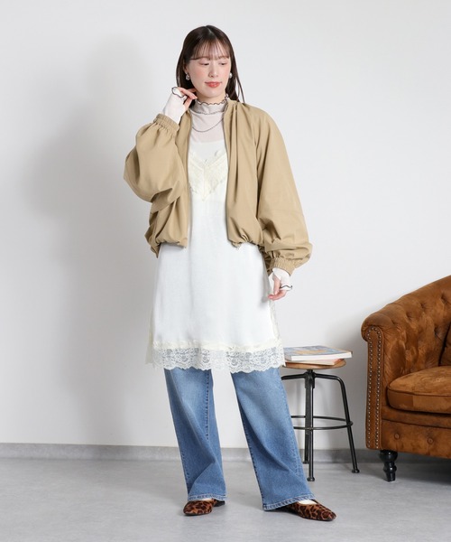 cepo（セポ）の「バルーンジップギャザーブルゾン（ブルゾン・レディース・チャコール/ベージュ/オフホワイト・M）」の8枚目の写真