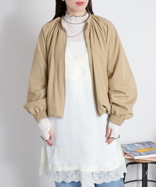 cepo（セポ）の「バルーンジップギャザーブルゾン（ブルゾン・レディース・チャコール/ベージュ/オフホワイト・M）」の13枚目の写真