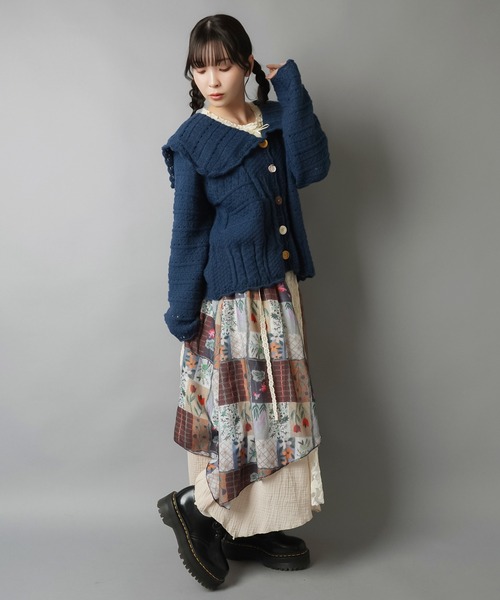 SPINNS（スピンズ）の「異素材ドッキングロングスカート/レース/NEO森ガール（スカート・レディース・マルチ・ONESIZE）」の10枚目の写真