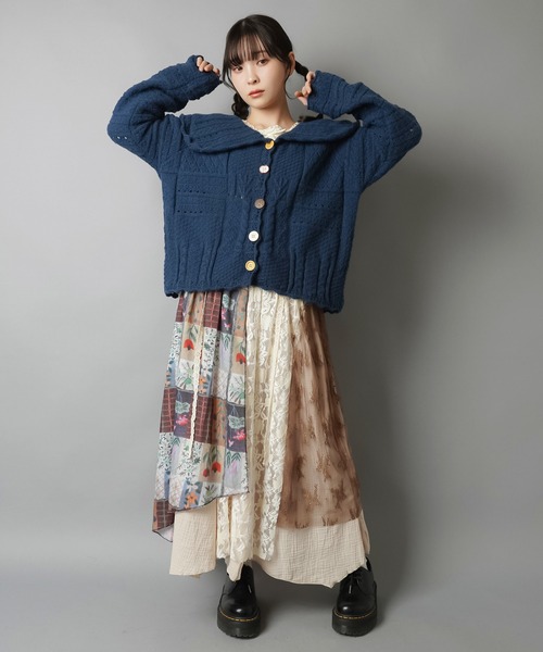 SPINNS（スピンズ）の「異素材ドッキングロングスカート/レース/NEO森ガール（スカート・レディース・マルチ・ONESIZE）」の11枚目の写真