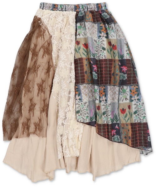 SPINNS（スピンズ）の「異素材ドッキングロングスカート/レース/NEO森ガール（スカート・レディース・マルチ・ONESIZE）」の13枚目の写真