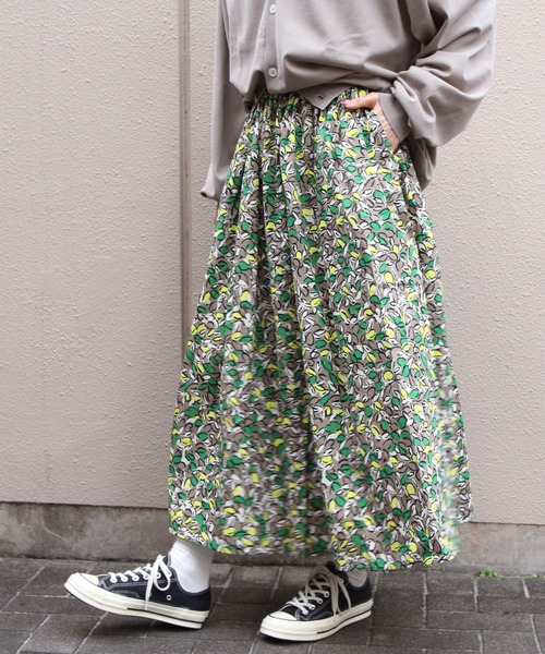 ORCIVAL/オーシバル　プリントAラインスカート　PRINTED A-LINE SKIRT　OR-F0088 PFM