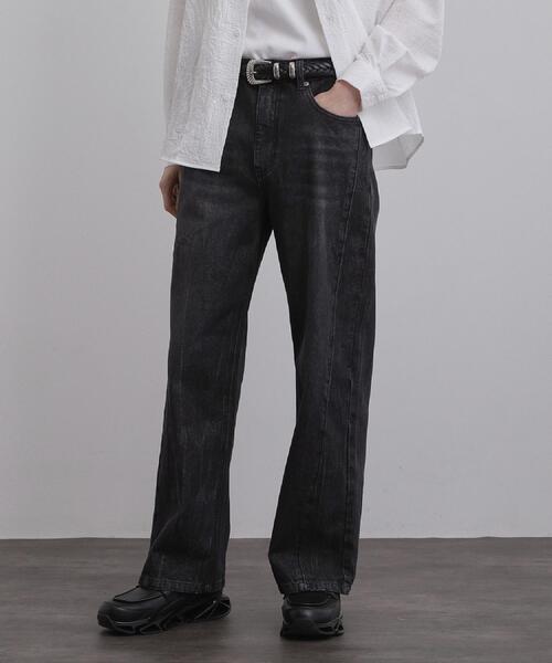 tk.TAKEO KIKUCHI（ティーケータケオキクチ）の「【牛革】メッシュウェスタンベルト（ベルト・メンズ・ブラック・00）」の6枚目の写真